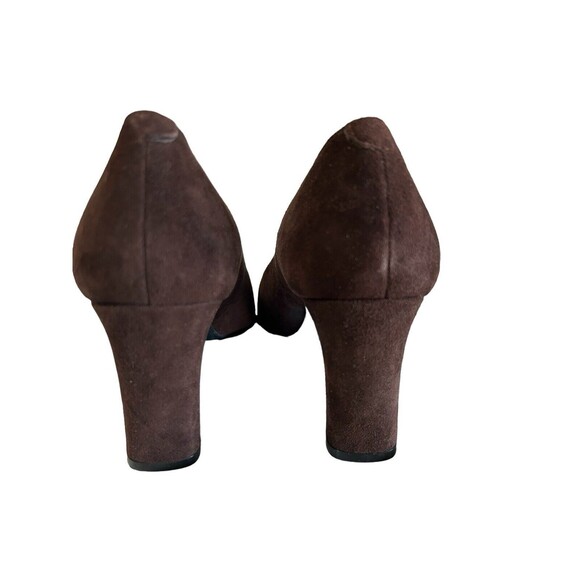 Evan Picone Spain Brown Suede Leather Pumps Heels Slip On Shoes Women’s … - Picture 7 of 15